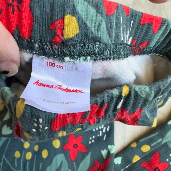 Hanna Andersson Poinsettia Holiday Leggings - Picture 3 of 3